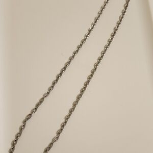Long Silver Chain Necklace